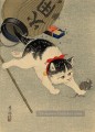 chat attraper une souris Ohara KOSON Shin Hanga